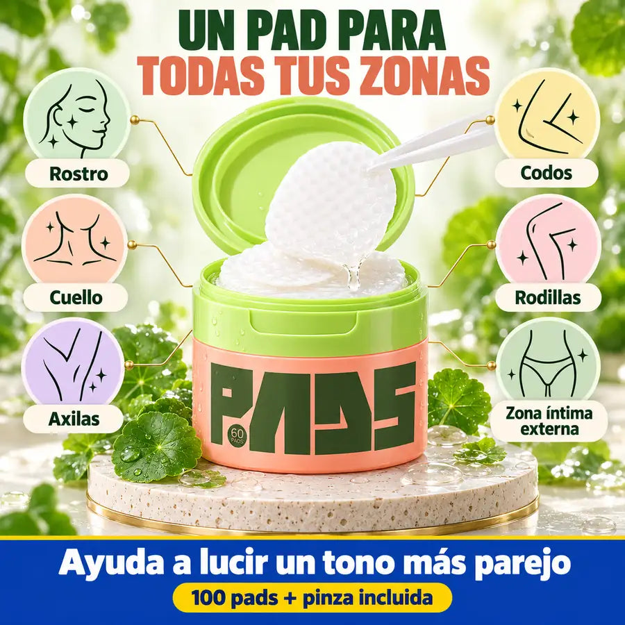 Un pad para todas tus zonas: cara, cuello, axilas, codos, rodillas y zona íntima externa